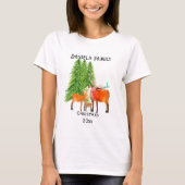 Familie van Herten Kerstmis T-shirt (Voorkant)