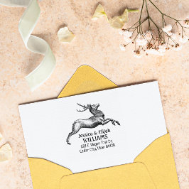 familie van het Adres van de Terugkeer Rubberstempel