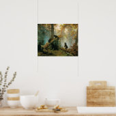 Familie van het  Beer in het bos Poster (Keuken)