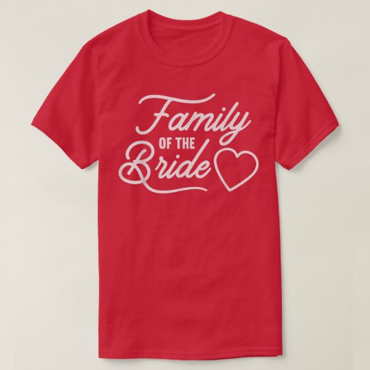 Familie van het Bride T-shirt Wedding Favors TShir (Design voorkant)