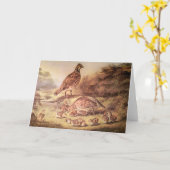 Familie van het Wenskaart van Kwartels Kaart (Gele Bloem)