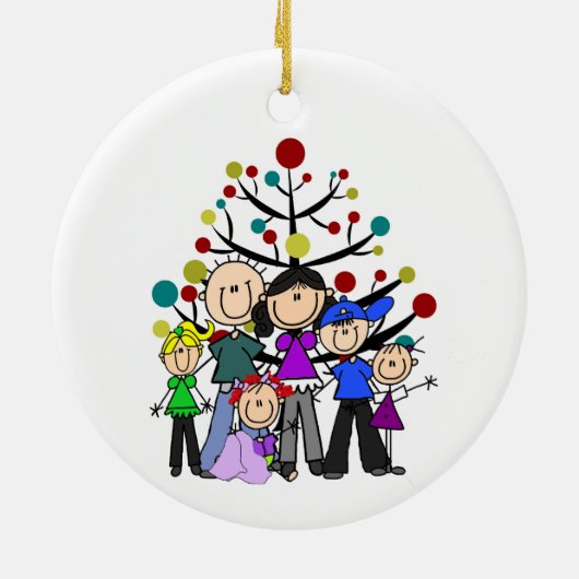 familie van het Zes Dated Ornament (Achterkant)