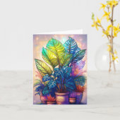 Familie van kamerplanten kaart (Gele Bloem)