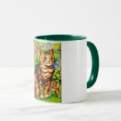 Familie van katten in een tuin, Louis Wain Mok (Voorkant rechts)