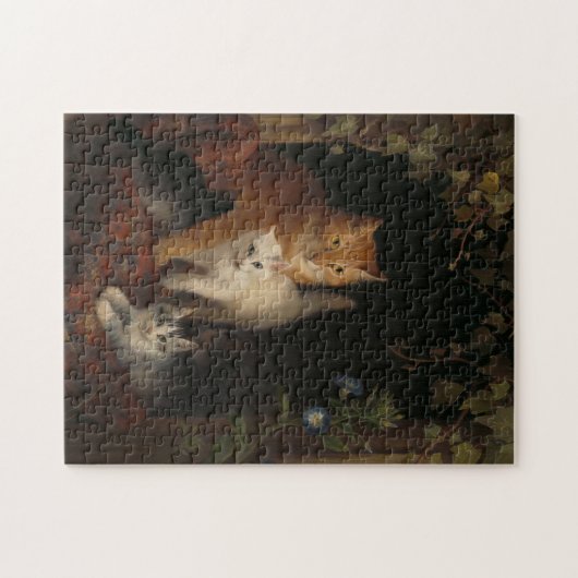 Familie van katten Medieval art Legpuzzel (Horizontaal)
