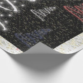 Familie van kerstbomen - cadeaupapier (Hoek)