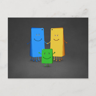 Familie van kleuren (2) briefkaart