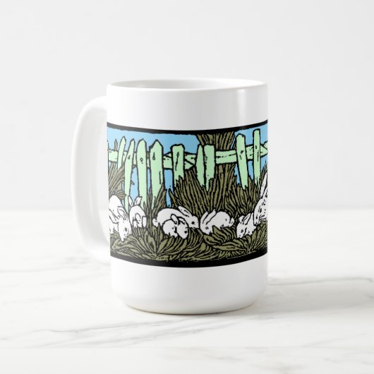  familie van konijntjes koffiemok (Voorkant links)