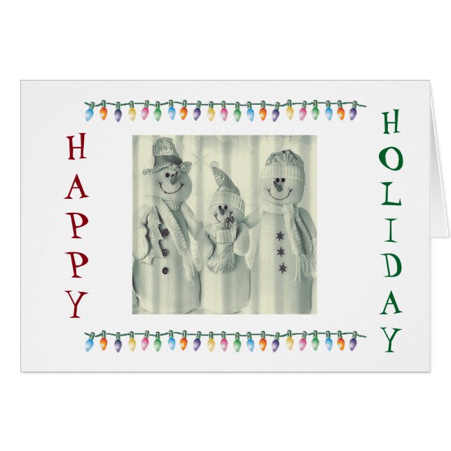 **FAMILIE VAN KUSTSNOWMEN** ZEGT "HOGERE DAG" (Voorkant Horizontaal)