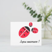 familie van ladybug briefkaart (Staand voorkant)