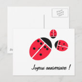 familie van ladybug briefkaart (Voorkant / Achterkant)