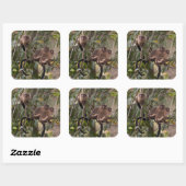 Familie van Marmoset Monkeys Vierkante Sticker (Vel)