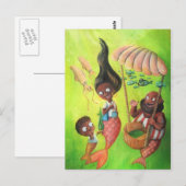 Familie van Mermaids Briefkaart (Voorkant / Achterkant)