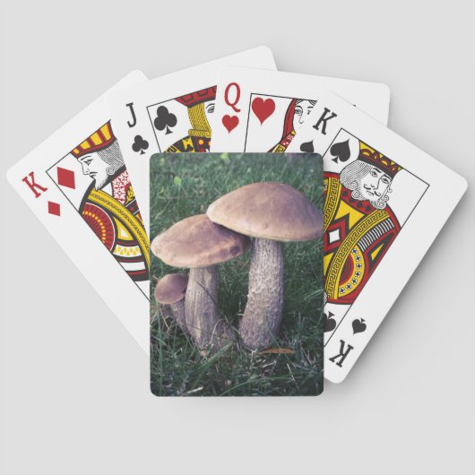 Familie van paddenstoelen speelkaarten (Achterkant)