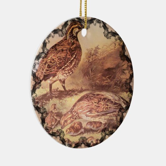 Familie van Quail Ornament (Rechts)