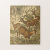 Familie van Roe - Deers in een bos Legpuzzel (Verticaal)