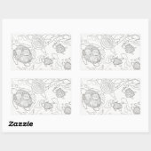 Familie van schildpadden kleur me rechthoekige sticker (Vel)