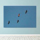 Familie van vier canvas afdruk (Insitu (Houten vloer))