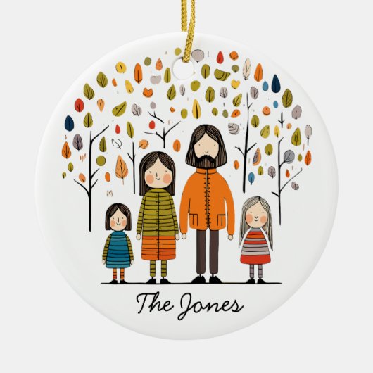 Familie van Vier, Scandinavische Kunst,  Keramisch Ornament (Voorkant)