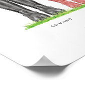 Familie van vijf die herinneringen goed afdrukken poster (Hoek)