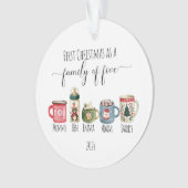 Familie van Vijf Kerst Acryl Ornament (voorkant)