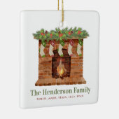 Familie van Vijf Kousen Kerstmis Keramisch Ornament (Rechts)