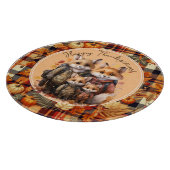 Familie van vossen Happy Thanksgiving Pumpkins Pla Snijplank (Hoek)