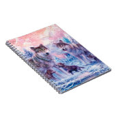 Familie van wolven schilderen notitieboek (Rechterzijde)