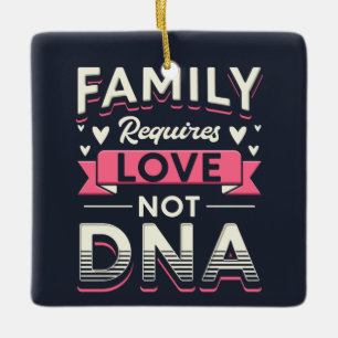 Familie vereist liefde zonder DNA-adoptie Keramisch Ornament