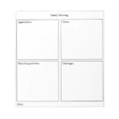 Familie vergadering Notitieblok (Voorkant)