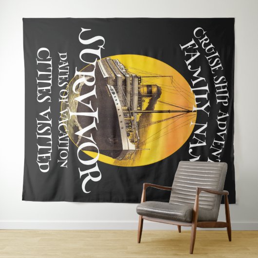 Familie Verjaardag 2024 Party Tshirt Reünie Gepens Wandkleed (In Situ (horizontaal))