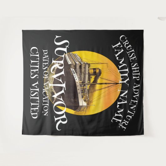 Familie Verjaardag 2024 Party Tshirt Reünie Gepens Wandkleed (Voorkant (horizontaal))