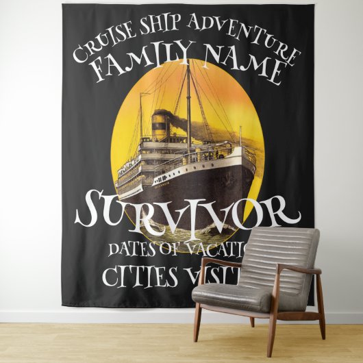 Familie Verjaardag 2024 Party Tshirt Reünie Gepens Wandkleed (In situ)