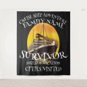 Familie Verjaardag 2024 Party Tshirt Reünie Gepens Wandkleed (Voorkant)