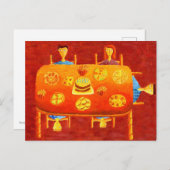 Familie Verjaardag Thee Schilderij Briefkaart (Voorkant / Achterkant)