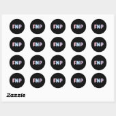Familie Verpleegkundige FNP Ronde Sticker (Vel)