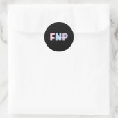 Familie Verpleegkundige FNP Ronde Sticker (Tas)