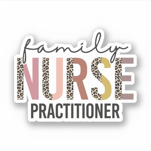 Familie Verpleegkundige Practitioner FNP Waarderin Sticker (Voorkant)