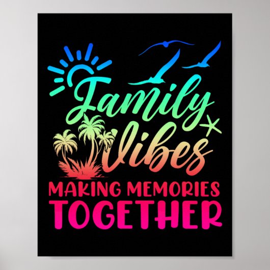 Familie Vibes Making Memories 2025 Familiereünie M Poster (Voorkant)