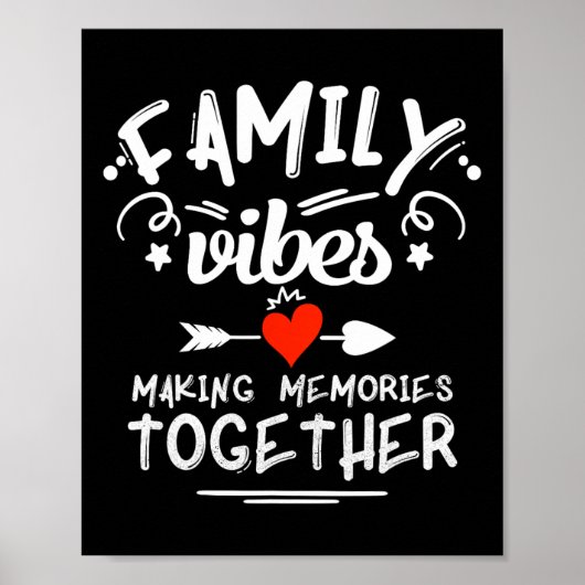 Familie Vibes Making Memories 2025 Familiereünie M Poster (Voorkant)