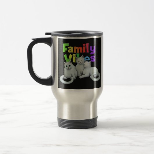 "Familie Vibes" Reizen Koffiemok Reisbeker (Links)