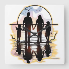 FAMILIE VIERKANTE KLOK