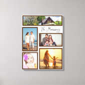 Familie Vijf Fotocollage Canvas Afdruk (Voorkant)
