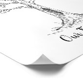 Familie Vingerafdruk Boom Met Bladeren Poster (Hoek)