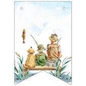 Familie visreis: Een Jongen 1e Verjaardag Vlaggetjes (Eerste vlag)