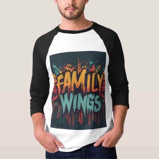 Familie vleugels t-shirt (Voorkant)
