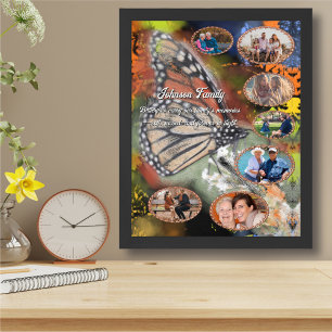 Familie Vlinder Foto Collage Kunstprint Poster
