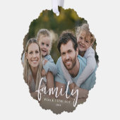 Familie Vrede Liefde Vreugde Aangepaste Kerstmis F Ornament Kaart (Links)