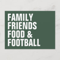 Familie vrienden eten football groene Thanksgiving