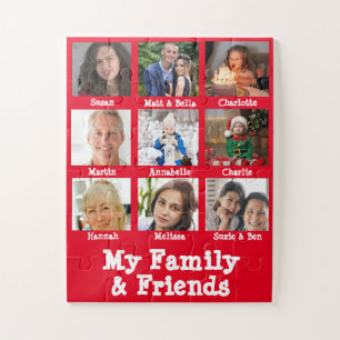 Familie & Vrienden Naam & Foto Rood Dementie Geheu Legpuzzel